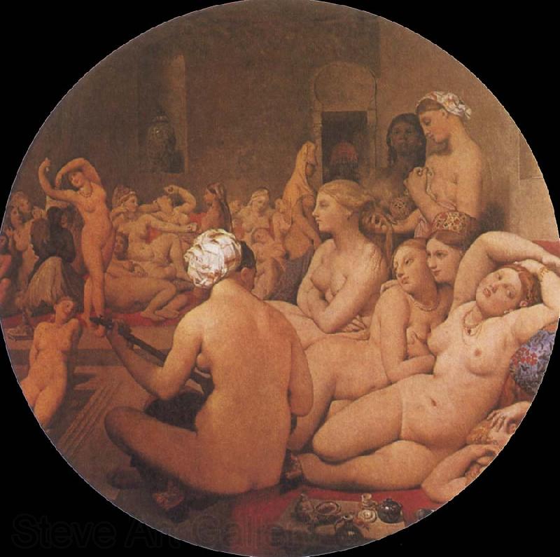 Jean-Auguste Dominique Ingres The Turkish Bath Norge oil painting art